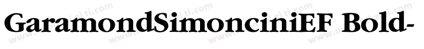 GaramondSimonciniEF Bold字体转换